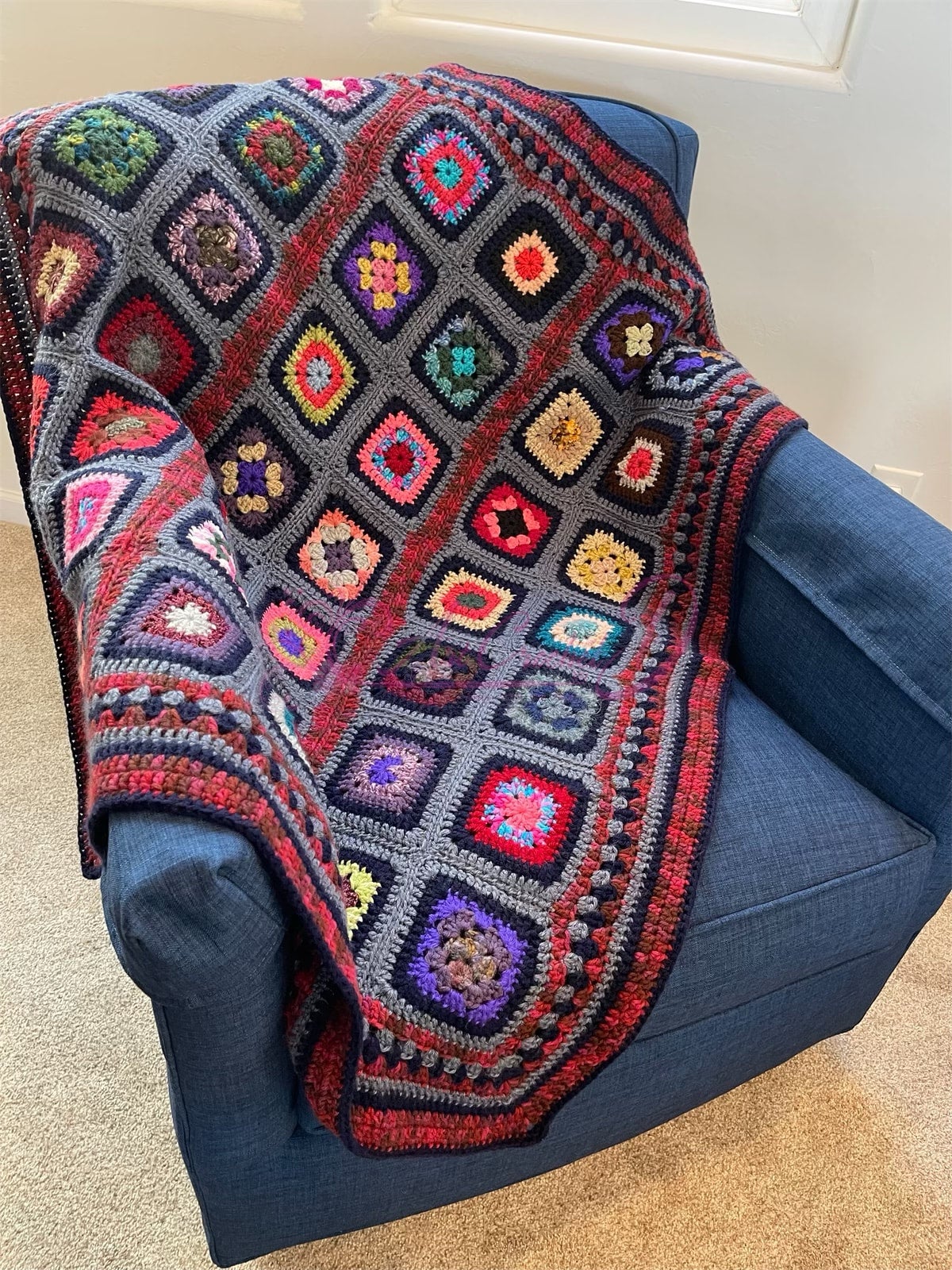 Designer Throw | Art Crochet By D Made From The Heart